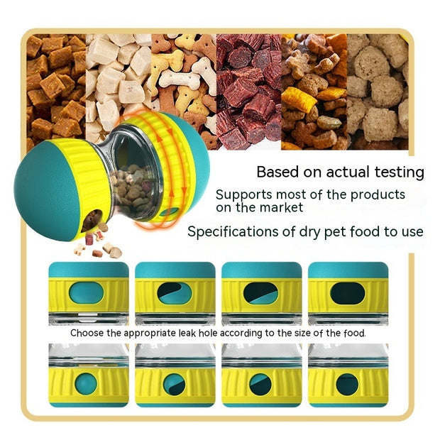 Dog Food Dispensing Tumbling Toy