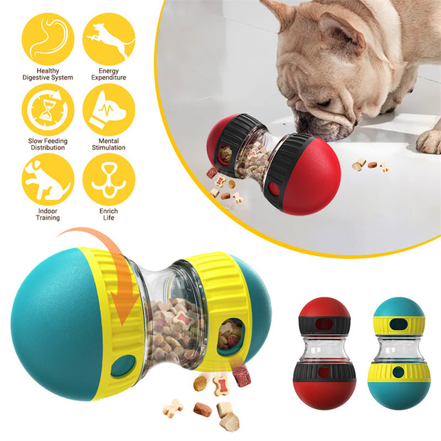 Dog Food Dispensing Tumbling Toy